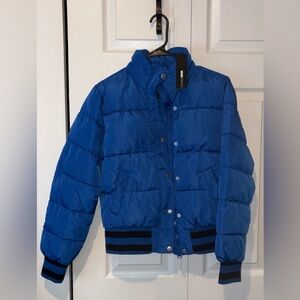Fashion Nova Blue Puffer Jacket